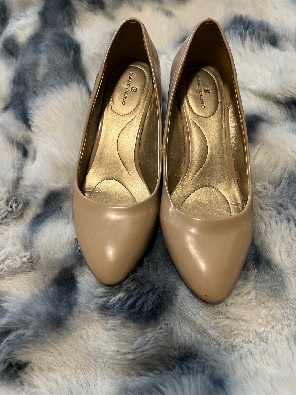 Bandolino Nude Patent Pointed-Toe Pumps